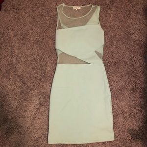Urban Outfitters Mint Bodycon Mesh Dress XS